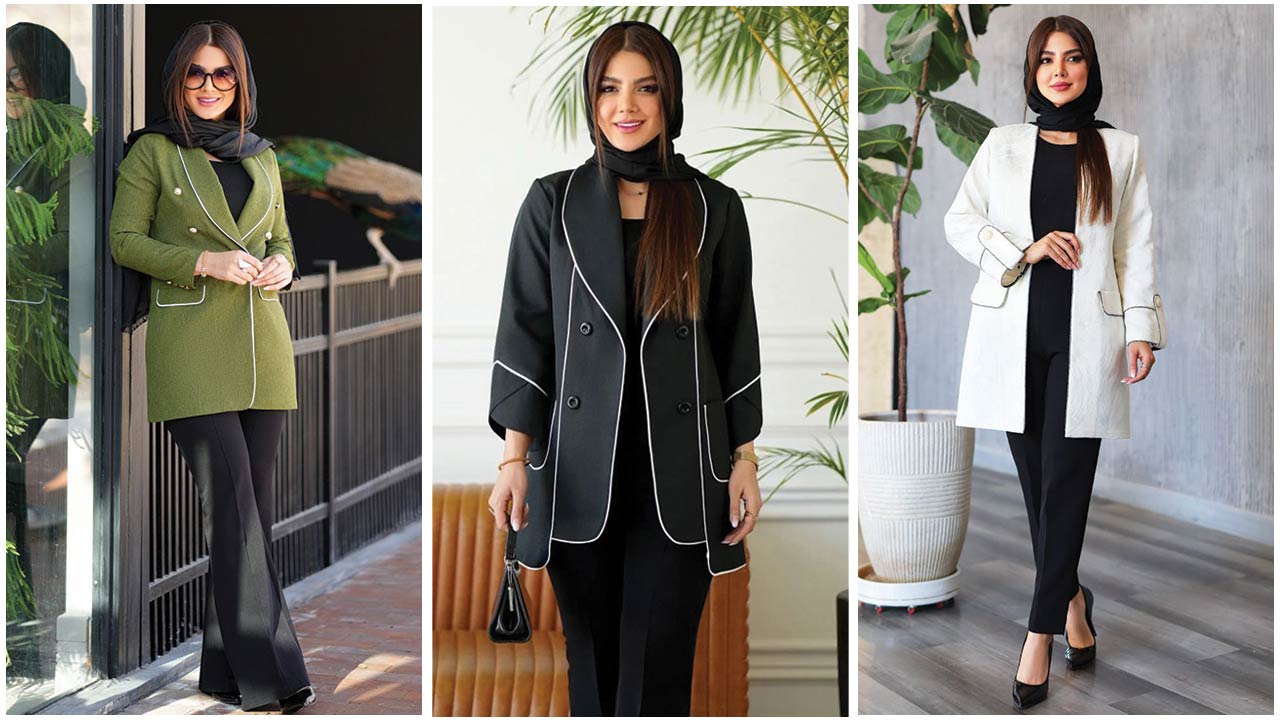 استایل زنانه مدرن رنگها و طراحیهای جذاب مانتو